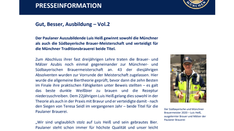 Gut, Besser, Ausbildung – Vol.2