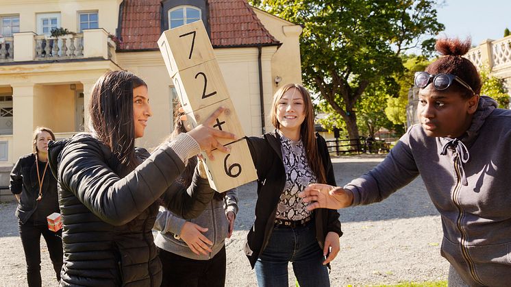 Premiär för mattekluringbanan i Hågelbyparken i Botkyrka