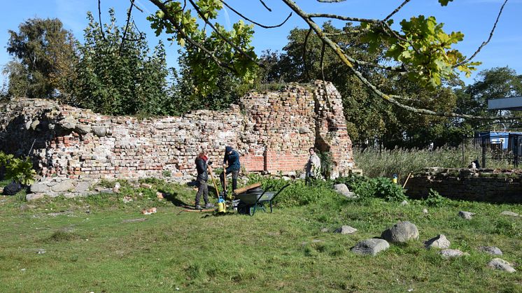 Aktuell erforschen Studierende der Universität Hamburg sowie Archäologinnen und Archäologen die Burgruine Glambek © Lorenz Luick