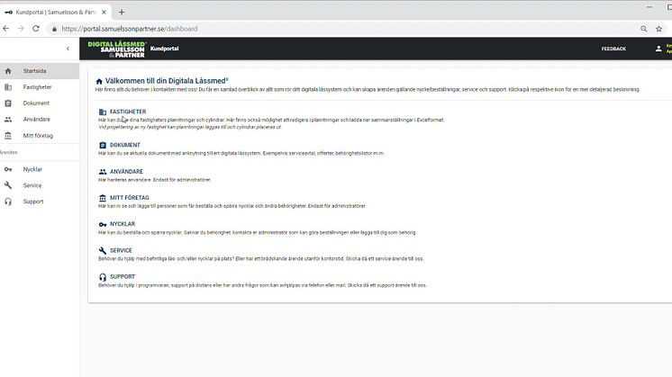 Kundportalen - Nyckelhanteringstjänsten!