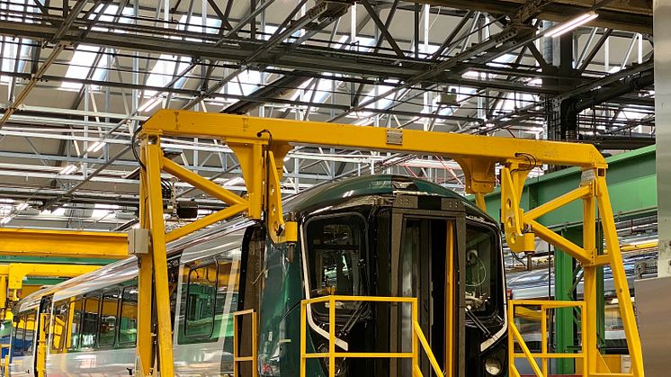 A London Northwestern Railway Class 730 on the production line at Bombardier UK in Derby.