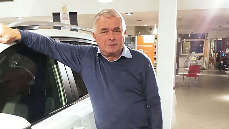 Enorm innsats: Arne Mellem hos Toyota i Svolvær.