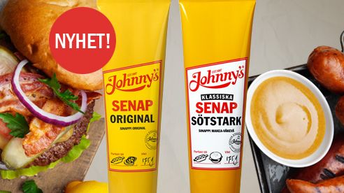 Johnny’s® senap i ny smidig förpackning!