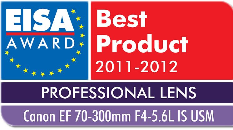 Canon får tre prestigefyllda EISA utmärkelser 2011-2012 