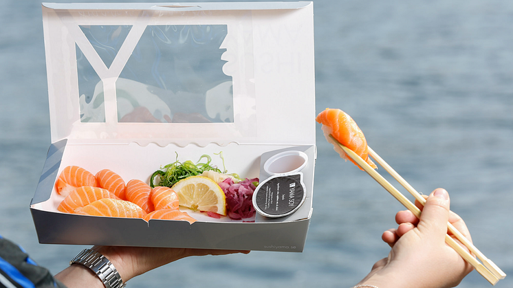 Sushi Yamas Takeawaylåda. Foto: Richard Ström