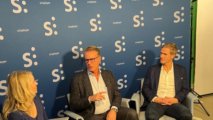 Ferd-eier Johan H Andresen og CEO i Simployer Vigleik Takle snakker om viktigheten av å investere i sine medarbeidere. FOTO:Simployer