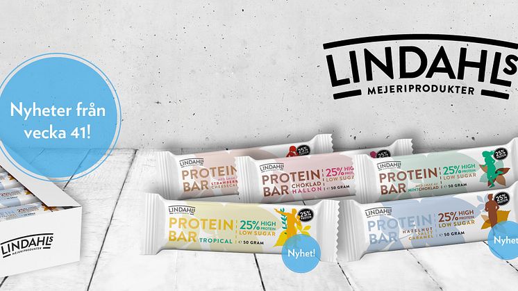 Lindahls low sugar proteinbars – två nya smaker snart i hälsohyllan!