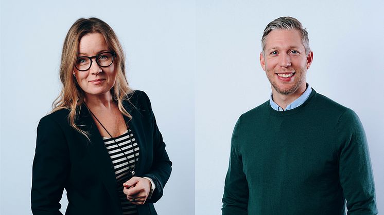 Tove Lindblad, Business Development Manager, Trimble Solutions Sweden AB﻿ och Fredrik Linderoth, Sales Manager, Trimble Solutions Sweden AB