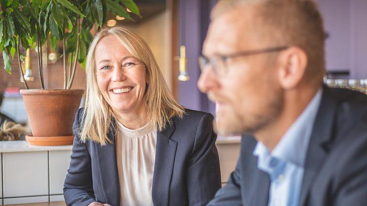 Kathrine Löfbergs, styrelseordförande, och Lars Appelqvist, vd på Löfbergs.