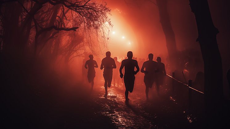 Skräckloppet går den 19 oktober och är en spännande kombination av löpning, hinderbana och skräck. Pressbild Skräckloppet.
