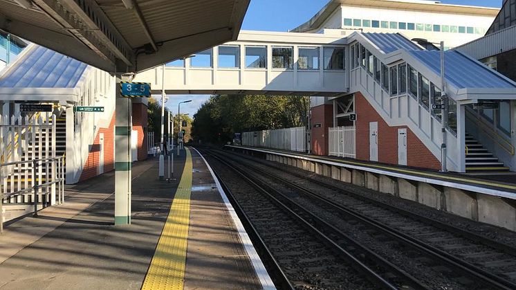 Crawley station's new footbridge, part of a £3.9 million accessibility uplift