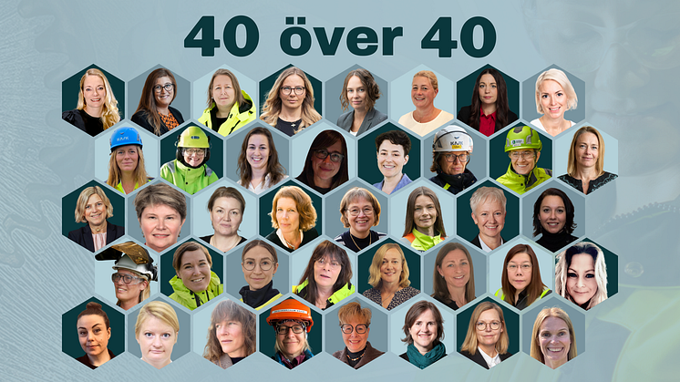 40 kvinnor över 40 år inom gruv- och stålindustrin som med sin erfarenhet och kunskap gjort särskilda insatser på sin arbetsplats