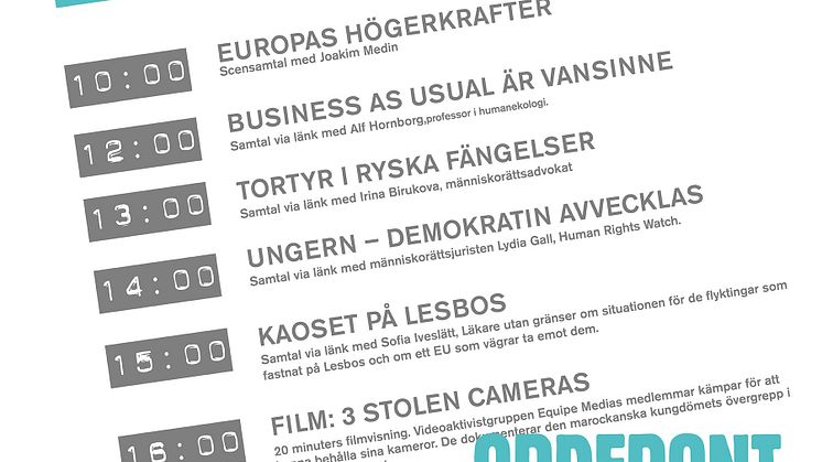 En heldag i Ordfronts regi på Bokmässan i Göteborg
