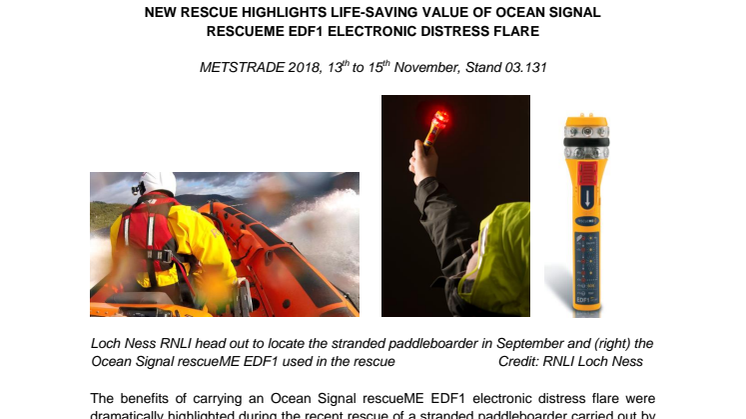 New Rescue Highlights Life-Saving Value of Ocean Signal rescueME EDF1