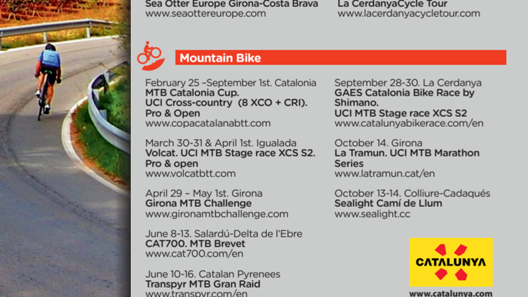CYCLING RACES IN CATALONIA IN 2018 EVENT CALENDAR