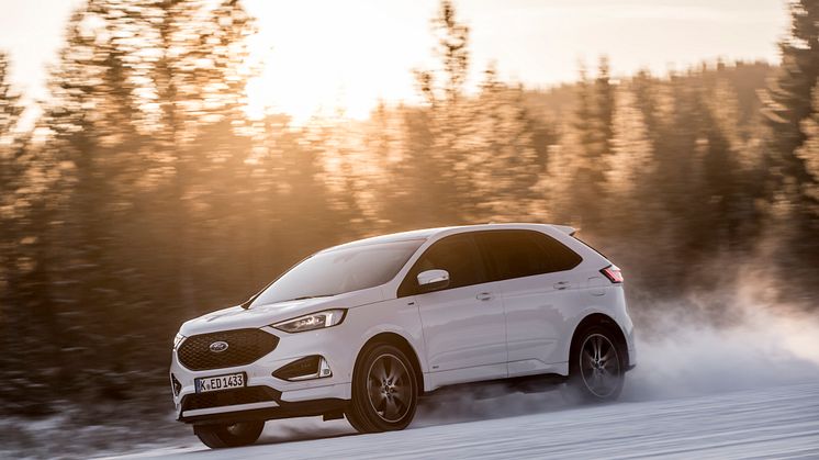 Provkörningen av nya Ford Edge äger rum i svenska Åre.