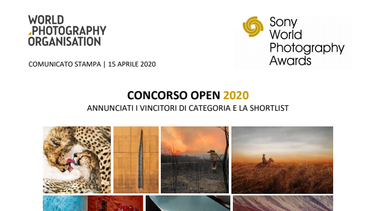 Sony World Photography Awards 2020 - Concorso Open 2020 - Annunciati i vincitori di categoria e la shortlist  