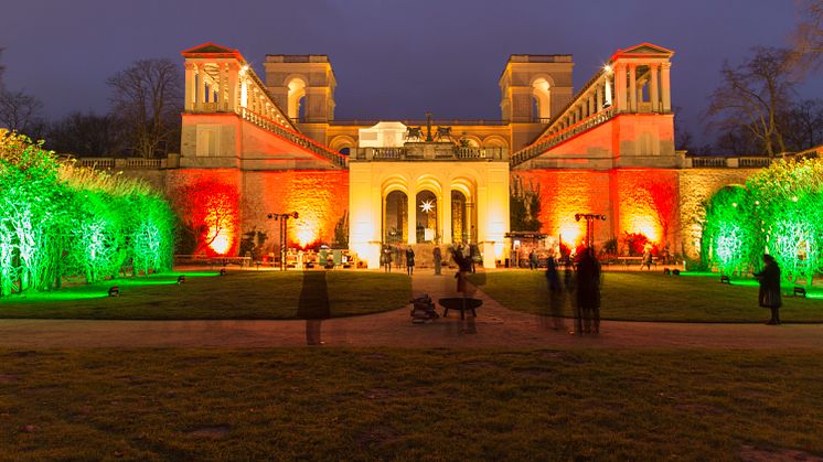 Ein romantischer Weihnachtsmarkt im Belvedere auf dem Pfingstberg erwartet die Besucher. Foto: TMB-Fotoarchiv Steffen Lehmann/SPSG. 