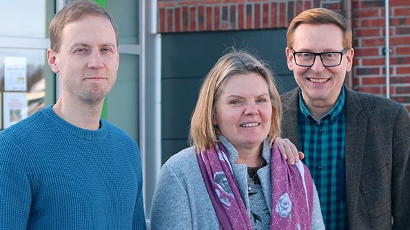 Roger Mikaelsson, Jeanette Viklund och Gunnar Lönnberg är tre av lärarna som jobbar med Erasmusprojektet Connecting Woods på Sjulnäs skola.