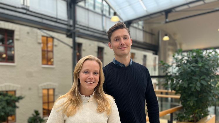 Teamet på Navari Madeleine Gustavsson, CEO och Axel Blomé, COO Bild: Navari