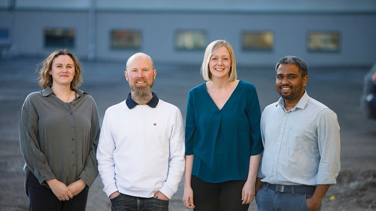 Rachel Feeney, Björn Schröder, Sandra Holmberg och Vishnu Prasoodanan. Bild: Mattias Pettersson