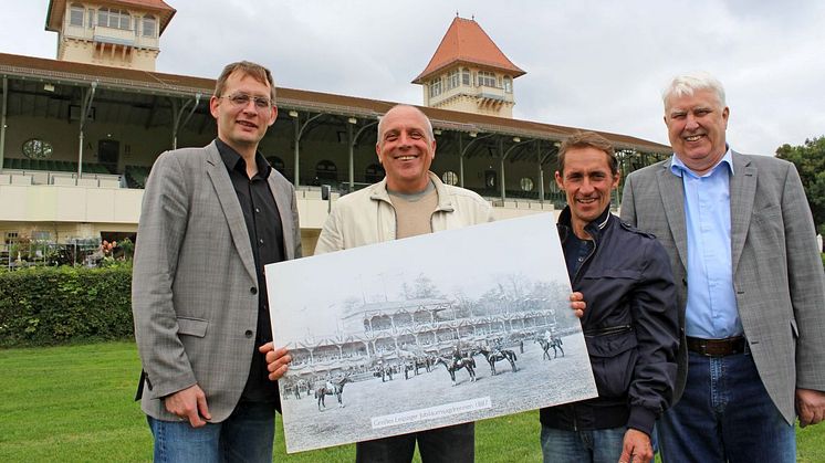 v.l.: Clemens Meyer, Alexander Leip, Marco Angermann und Jürgen Funke (Leipziger Reit- und Rennverein Scheibenholz e.V.)