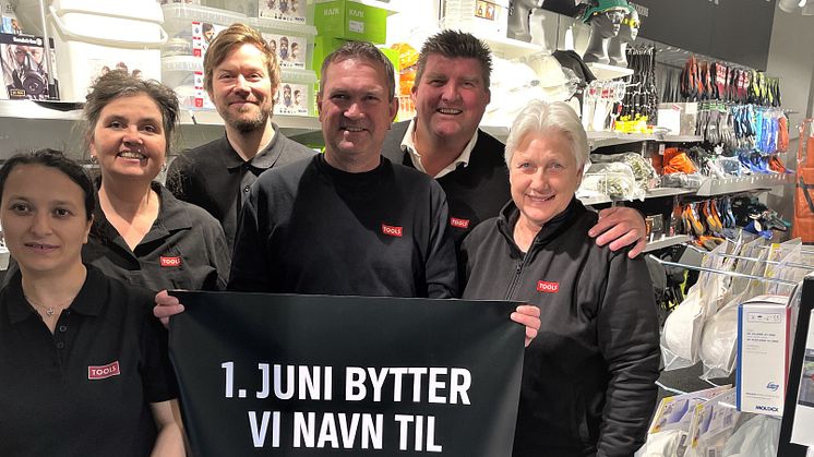 Vi blir TOOLS Klær & Vern: Fidan Tetik, Siri Nilsen, Åsmund Rennedal, Ronnie Borgen , Svein Arthur Andersen og Vivian T Johannesen 