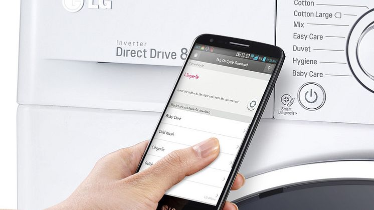 LG'S TURBO WASH VASKER MED TURBOFART OG KAN PROGRAMME-RES MED MOBILEN