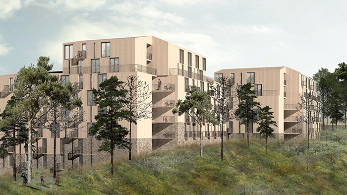 Folium, bostadsrätter i Tallbohov, Järfälla. Bild: Krook & Tjäder