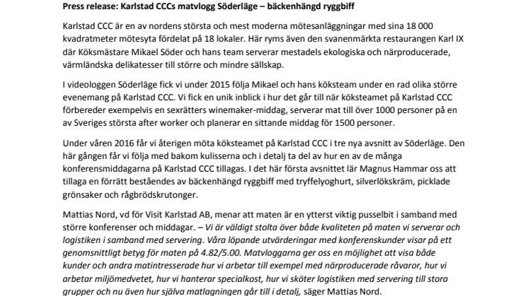 Karlstad CCCs matvlogg Söderläge – bäckenhängd ryggbiff
