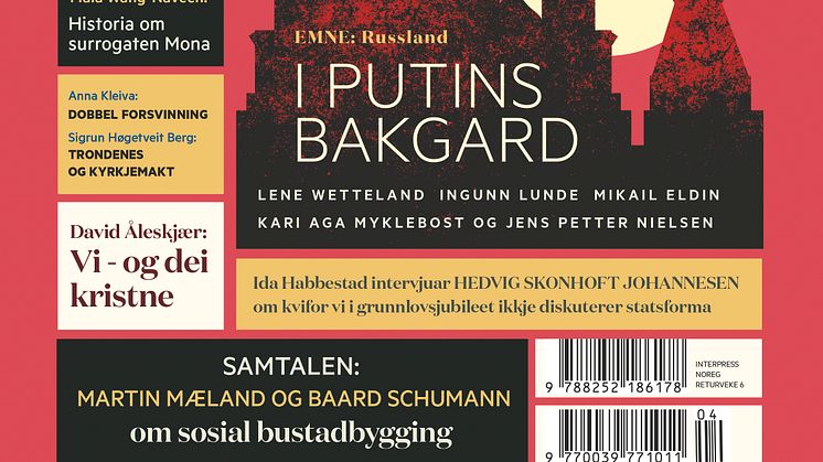 Nytt nummer av Syn og Segn; om Russland, OBOS og sosial bustadbygging, monarki m.m.