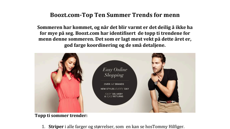 Boozt.com-Top Ten Summer Trends for menn