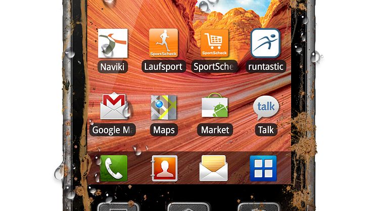 Vattentät pekskärmsmobil från Samsung tål tuffa tag