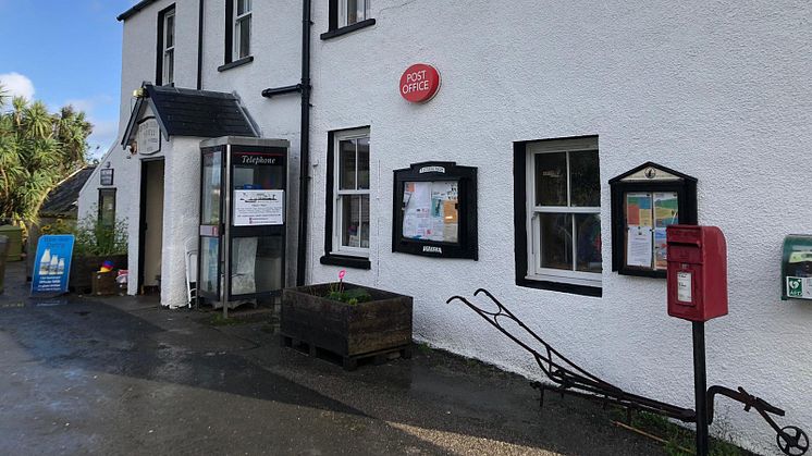 Isle of Gigha Post Office which is used for filming Murder Island