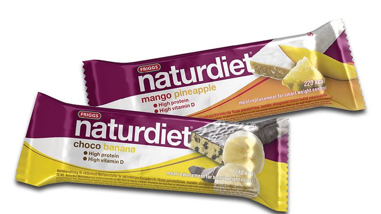 Fruktiga smaker är vårens nyheter för Naturdiets LCD mealbars