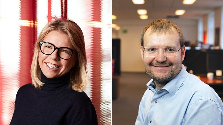 Blockets vd Pernilla Nissler och Kaare Danielsen, grundare av Jobindex