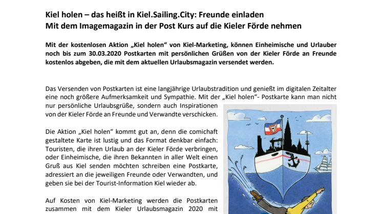 Kostenlose Postkartenaktion holt Freunde nach Kiel