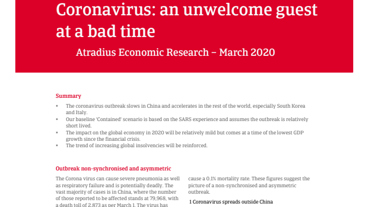 Economic Research Coronavirus, mars 2020