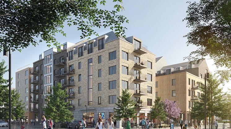 Liljewalls förslag på bostäder i GoCo Health Innovation City för Balder.