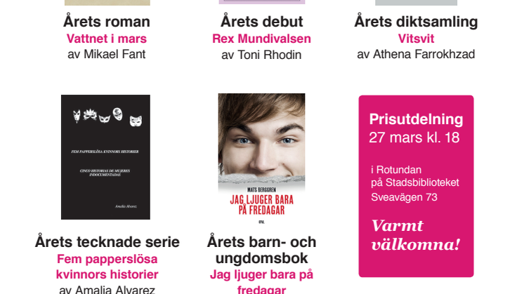 Affisch, vinnare Stora läsarpriset 2013