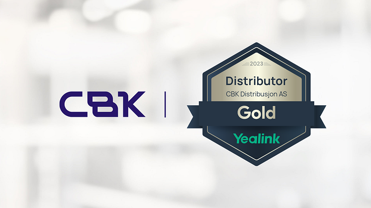  CBK har blitt tildelt tittelen 'Gull-distributør for 2023' av Yealink