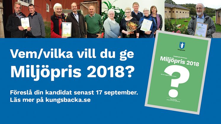 Vem ska få miljöpriset 2018?