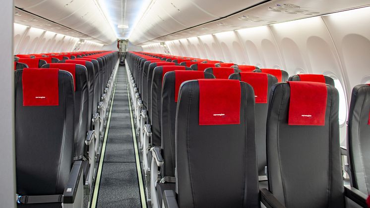 Norwegian introduces new slimline seats to transatlantic flights on 737 MAX
