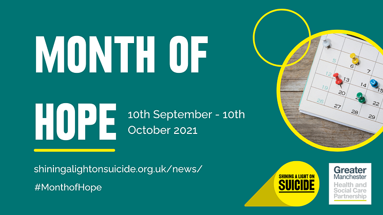 Borough to shine a light on suicide and support Greater Manchester’s Month of Hope