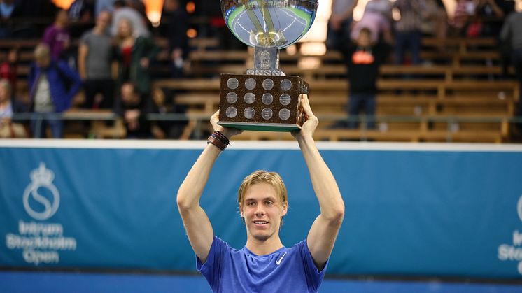 Denis Shapovalov at his win at Stockholm Open 2019