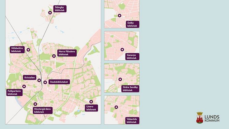 Informationspunkter kan aktiveras på kommunhuset Kristallen, Stadsbiblioteket och biblioteken på Klostergården, Folkparken, Nöbbelöv, Linero, Norra Fäladen, Stångby och i Dalby, Genarp, Södra Sadnby och Veberöd.