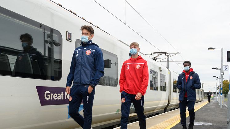 Stevenage Academy players travel free with face masks
