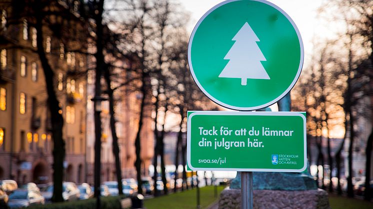 Från den 25 december organiseras närmare nittio fasta uppsamlingsplatser för julgranar i Stockholm. Aktuell information om var finns på SVOA.se/jul.