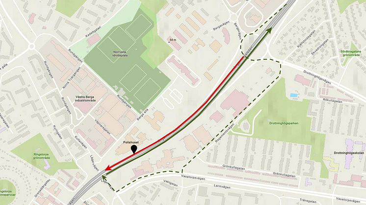 Ängelholmsleden avstängd mot centrala Helsingborg natten mellan torsdag och fredag