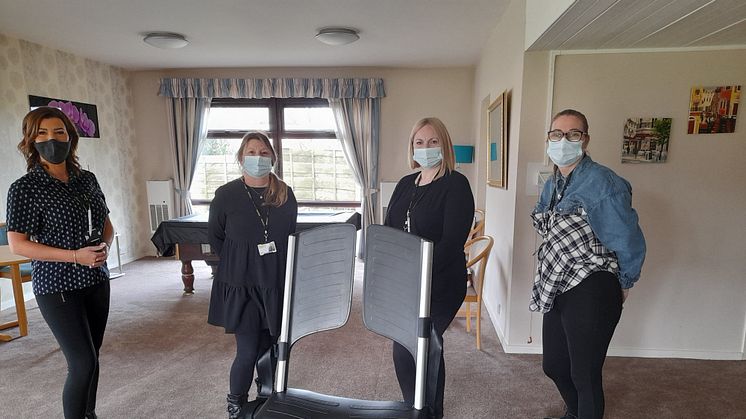 Here to help, around the clock (from left) support workers Toni Mawdsley, Lisa Ivatt and Anna Marie Hollywood, with Support at Home manager Naomi Smith.